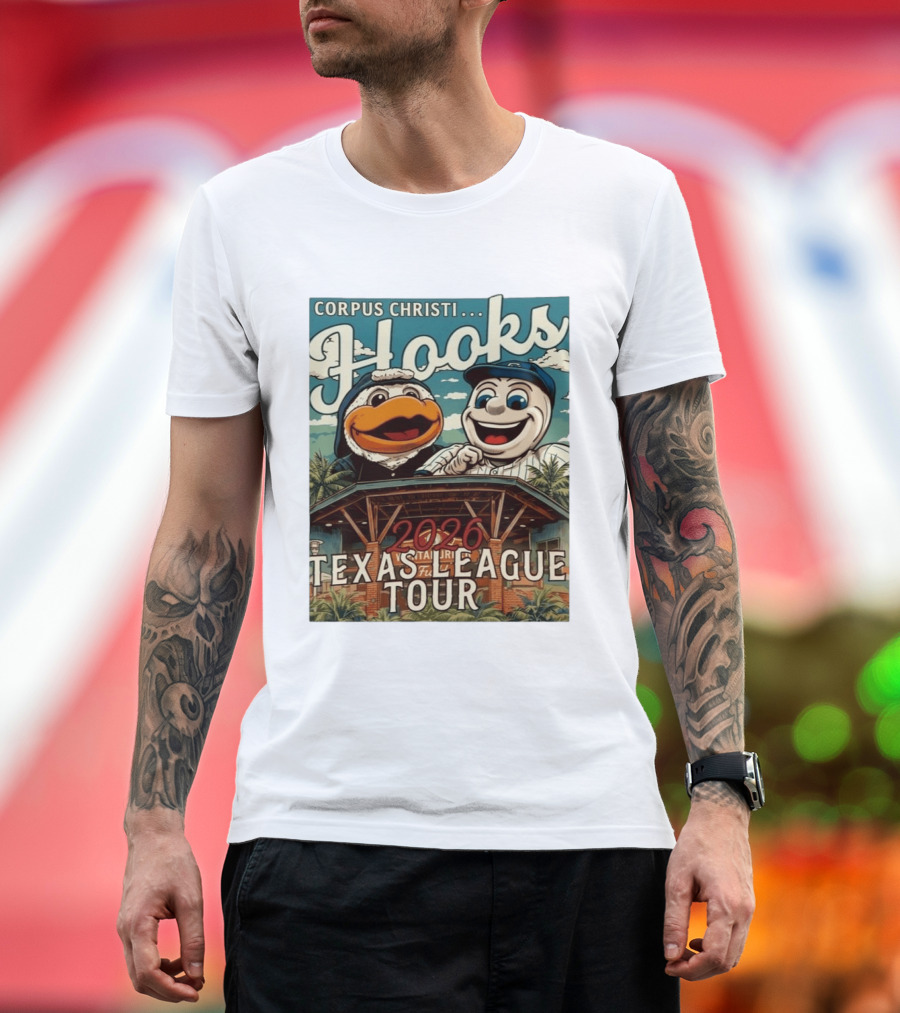 Corpus Christi Hooks 2026 Texas League Tour Stadium Fun T-Shirt