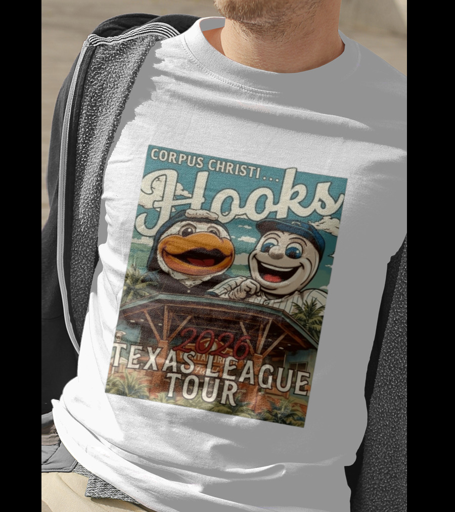 Corpus Christi Hooks 2026 Texas League Tour Stadium Fun T-Shirt