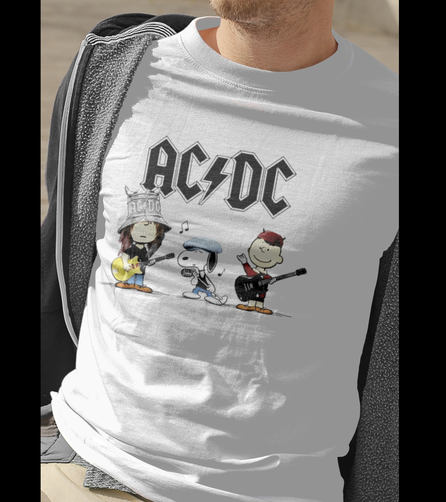AC DC Snoopy Peanuts Band Meme T-Shirt
