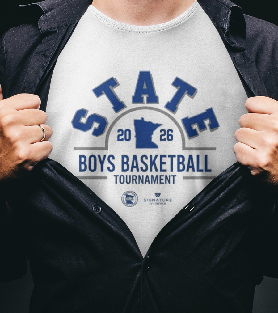 State 2026 Boys Basketball Tournament Minnesota Basketball T-Shirt