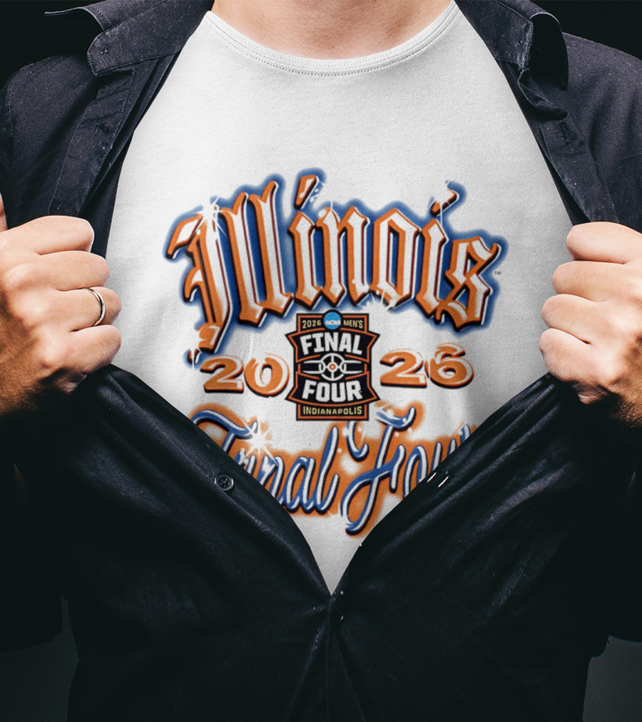 Illinois 2026 Men's Final Four Indianapolis Airbrush T-Shirt