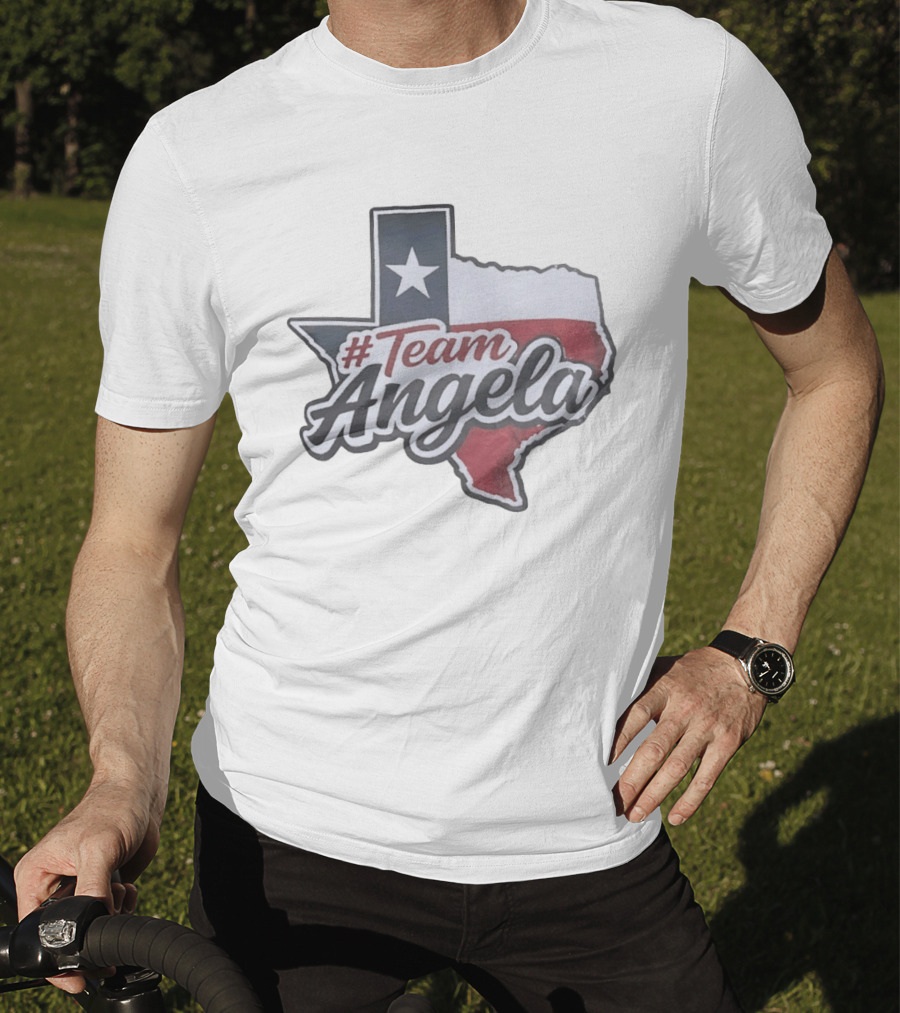 #TeamAngela Texas State Flag Map T-Shirt