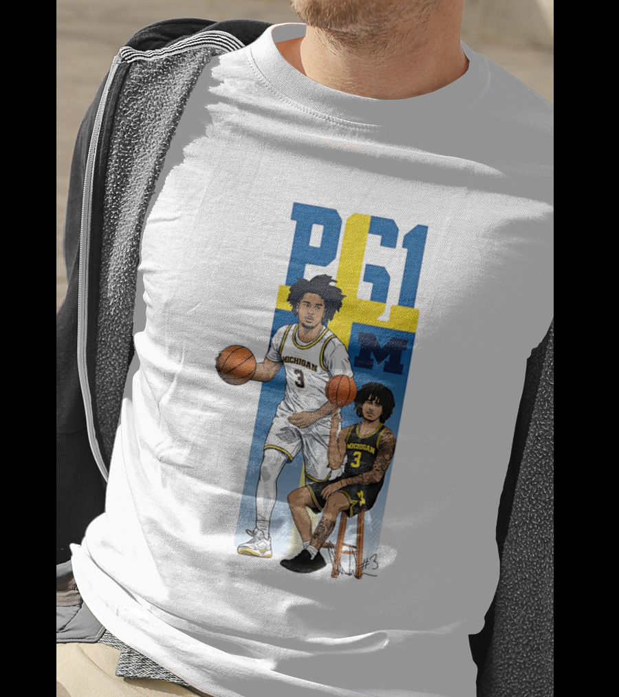 PG1 Elliot Cadeau Michigan Wolverines Basketball M T-Shirt