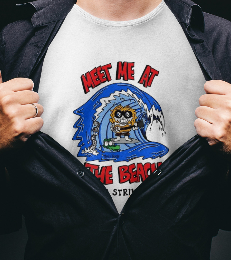 Meet Me At The Beach Florida Strings 2026 Surfing Wave T-Shirt