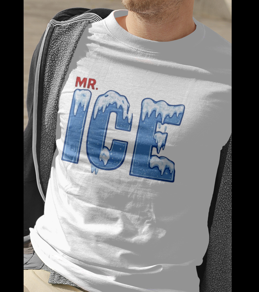 Mr ICE Snow Cover Icy Letters Frosty Winter T-Shirt