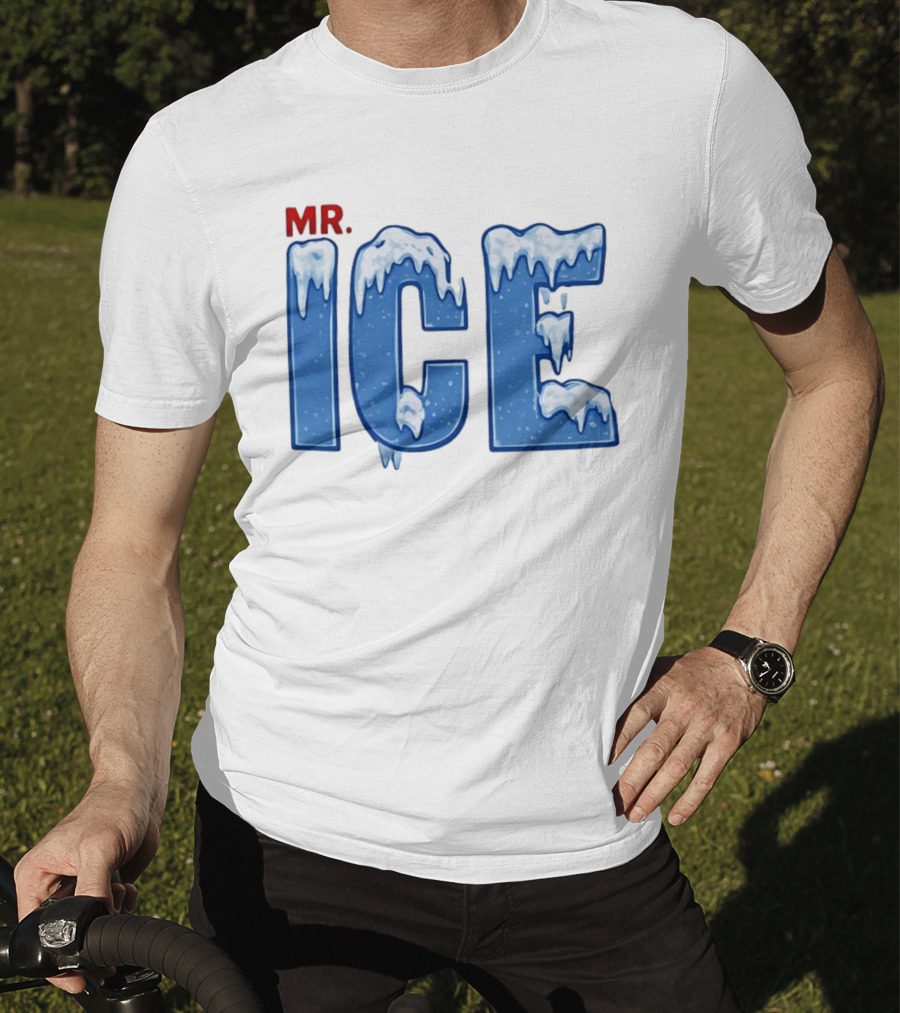Mr ICE Snow Cover Icy Letters Frosty Winter T-Shirt