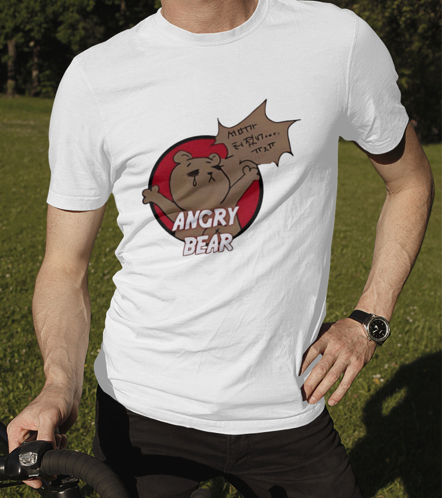 Angry Bear Cartoon Style With Speech Bubble T-Shirt