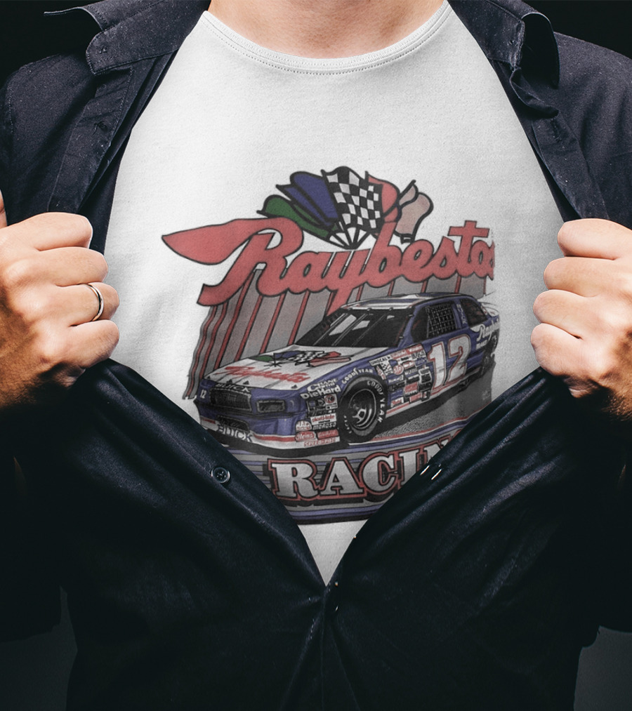 Raybestos Racing 1991 Car No. 12 Checkered Flags T-Shirt