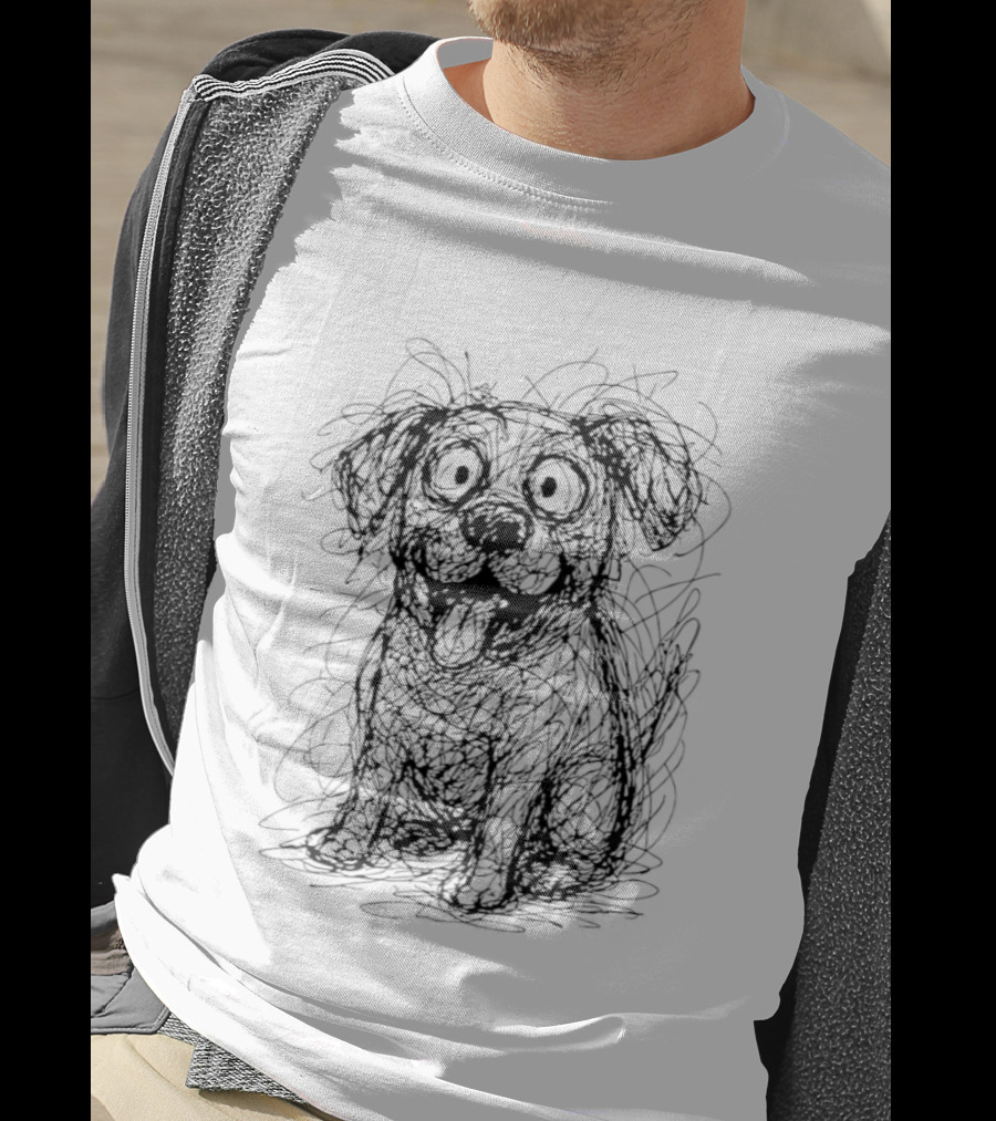 Whimsical Dog Drawing For Dog Lovers T-Shirt