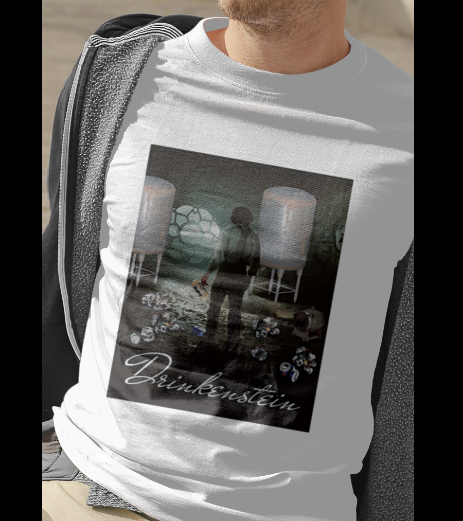 Drinkenstein Frankenstein Meme With Pile Of Soda Cans T-Shirt