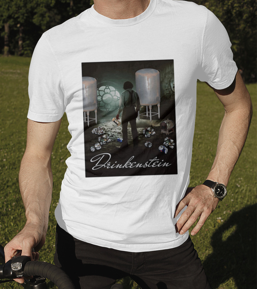 Drinkenstein Frankenstein Meme With Pile Of Soda Cans T-Shirt