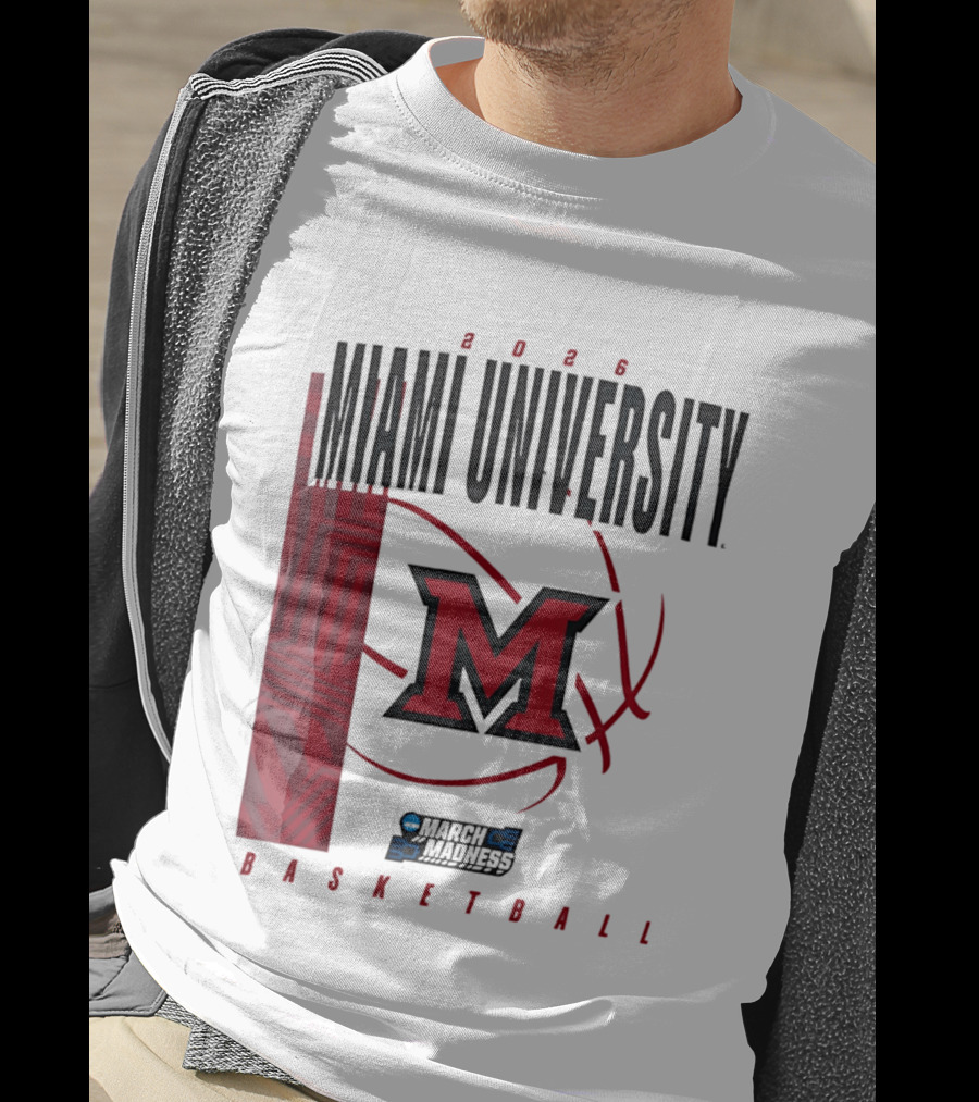 Miami University 2026 RedHawks March Madness Basketball T-Shirt