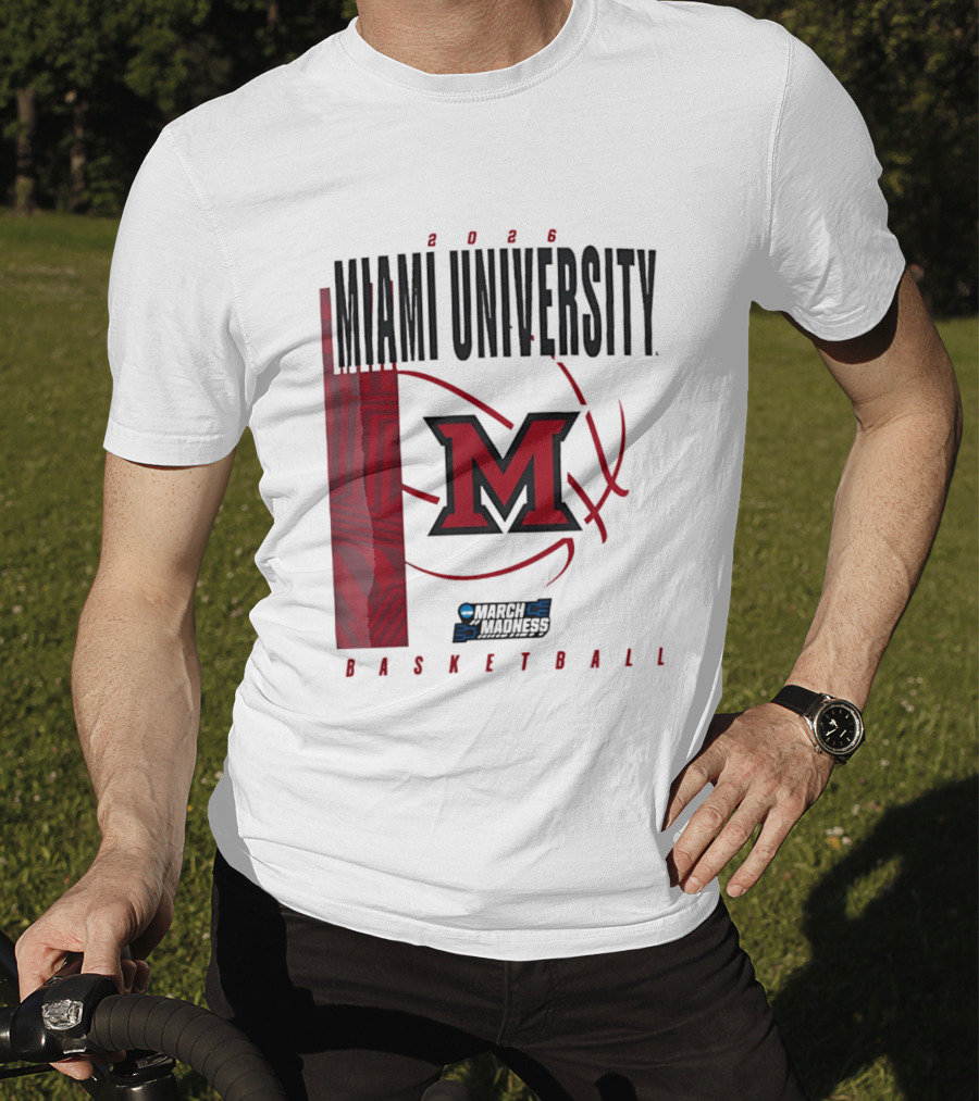 Miami University 2026 RedHawks March Madness Basketball T-Shirt