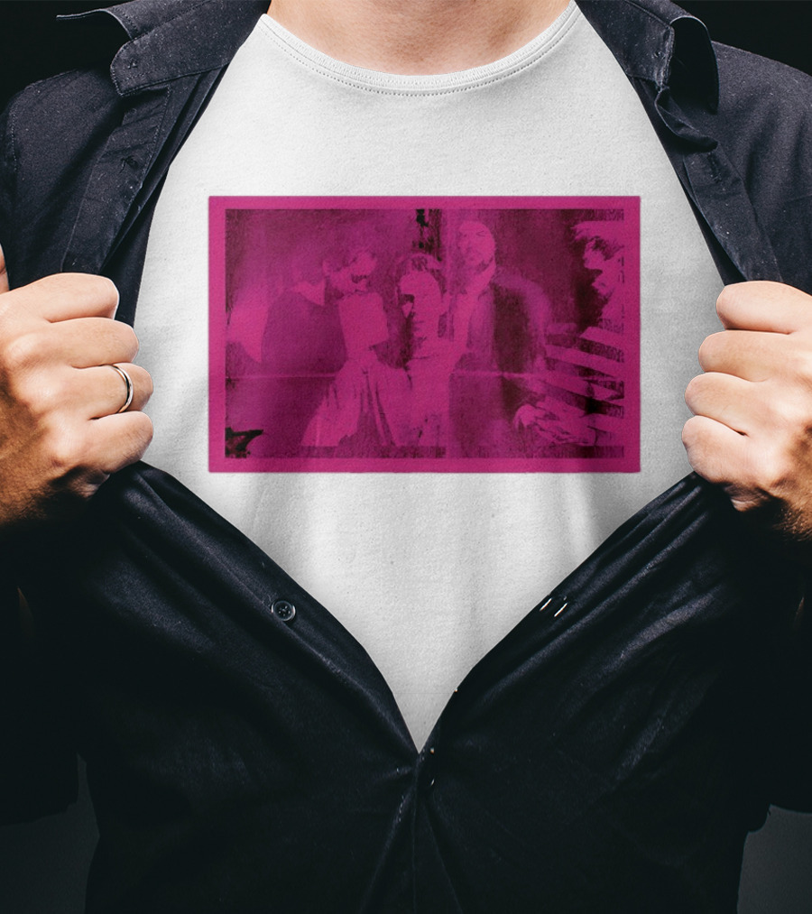 Frail State Of Mind Pink Abstract Band Collage T-Shirt