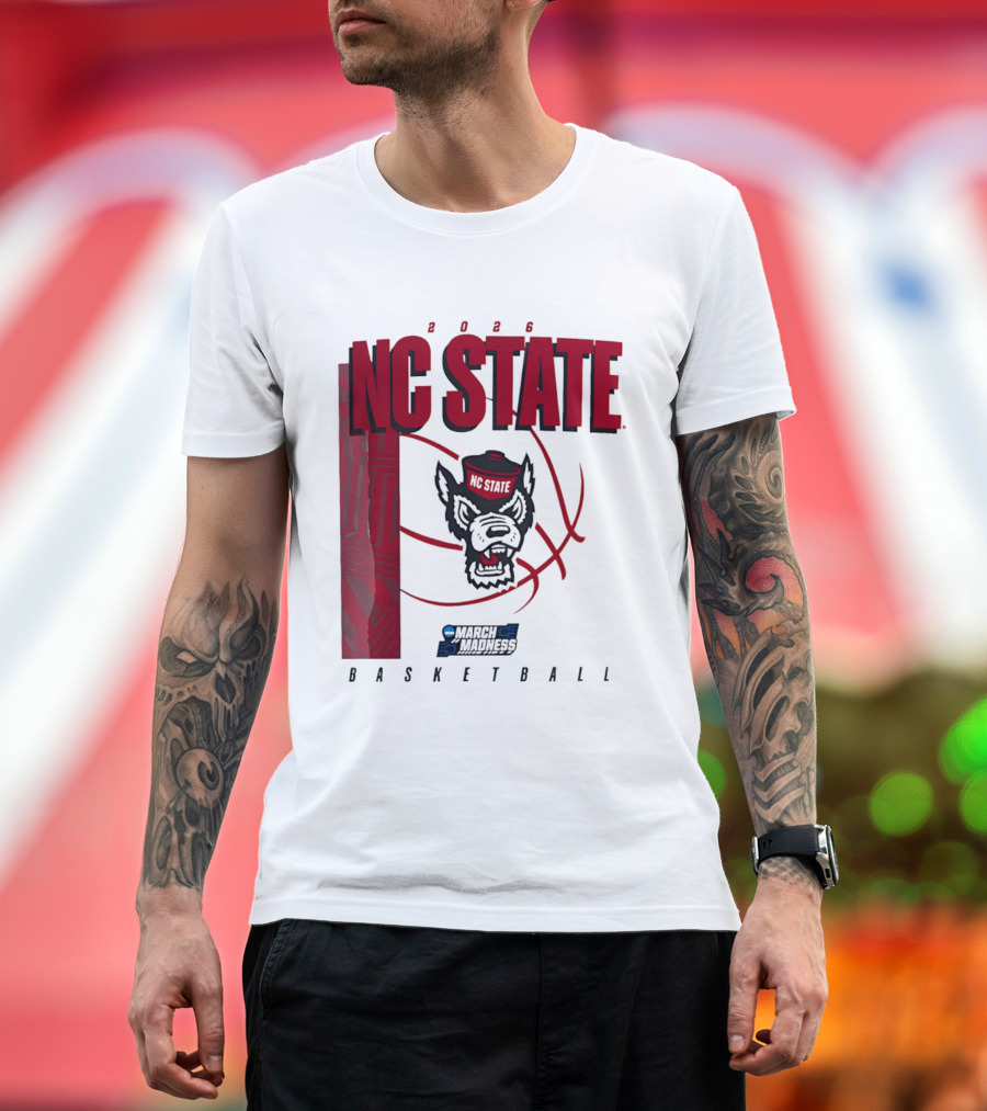 N.C. State Wolfpack 2026 March Madness Basketball T-Shirt