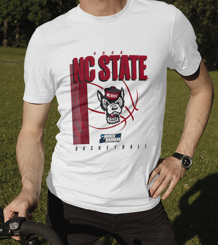 N.C. State Wolfpack 2026 March Madness Basketball T-Shirt