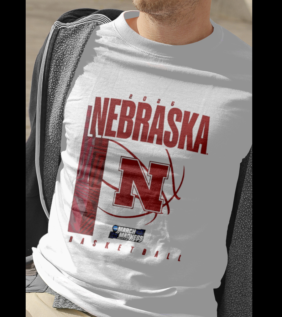 Nebraska Huskers 2026 March Madness Basketball NCAA T-Shirt