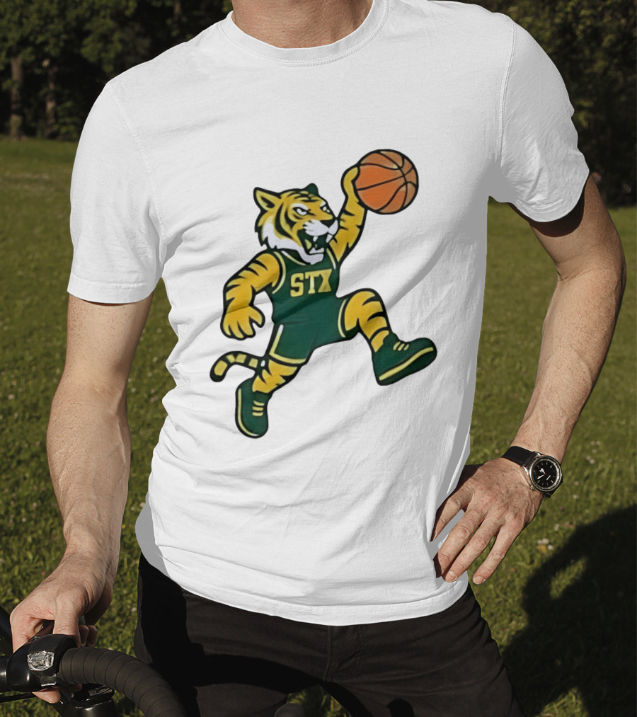 Northern Michigan Wildcats Basketball STX Tiger Dunking T-Shirt