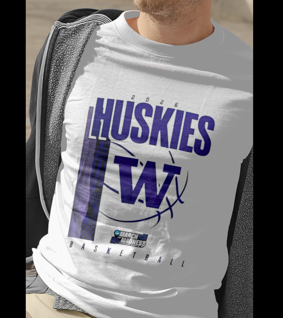 2026 Huskies W March Madness Basketball T-Shirt