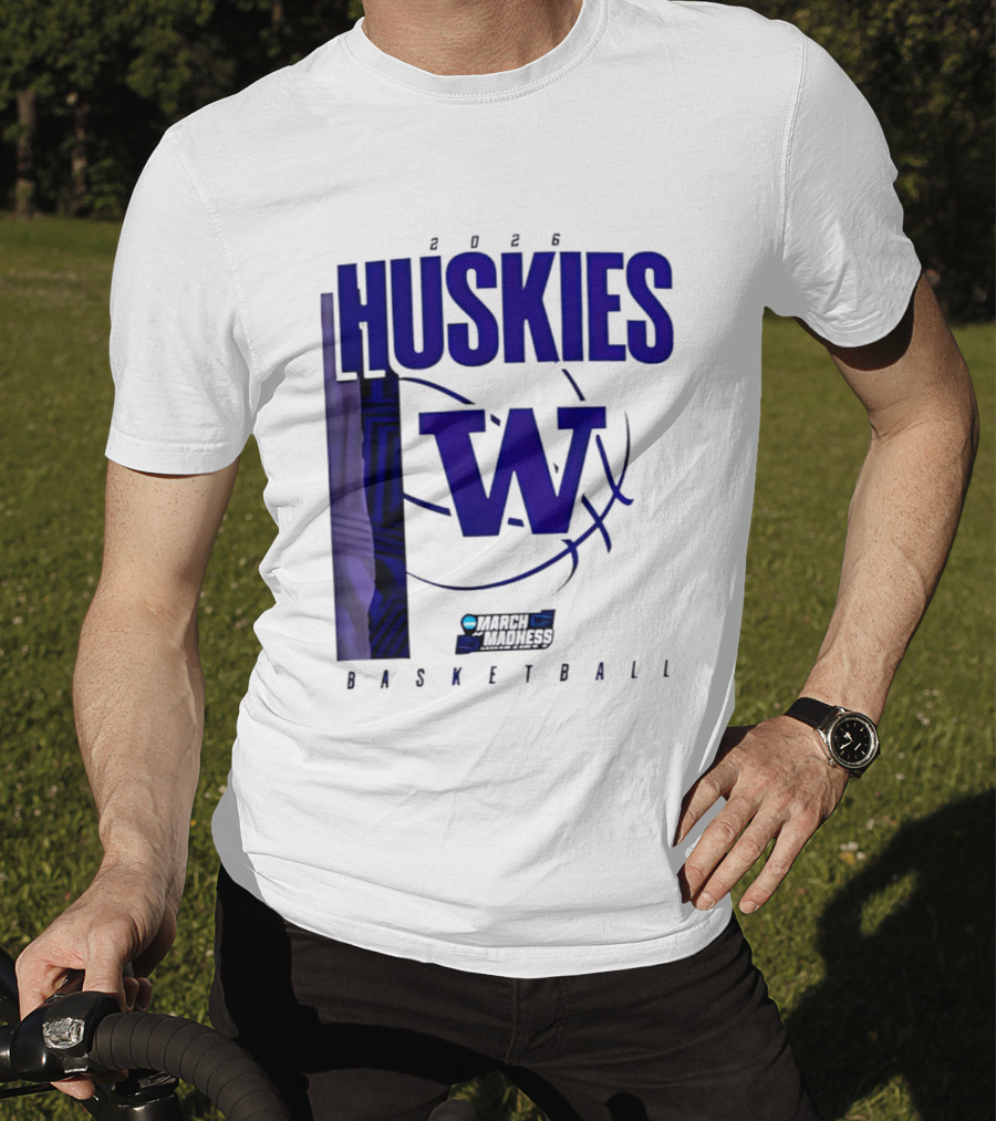 2026 Huskies W March Madness Basketball T-Shirt
