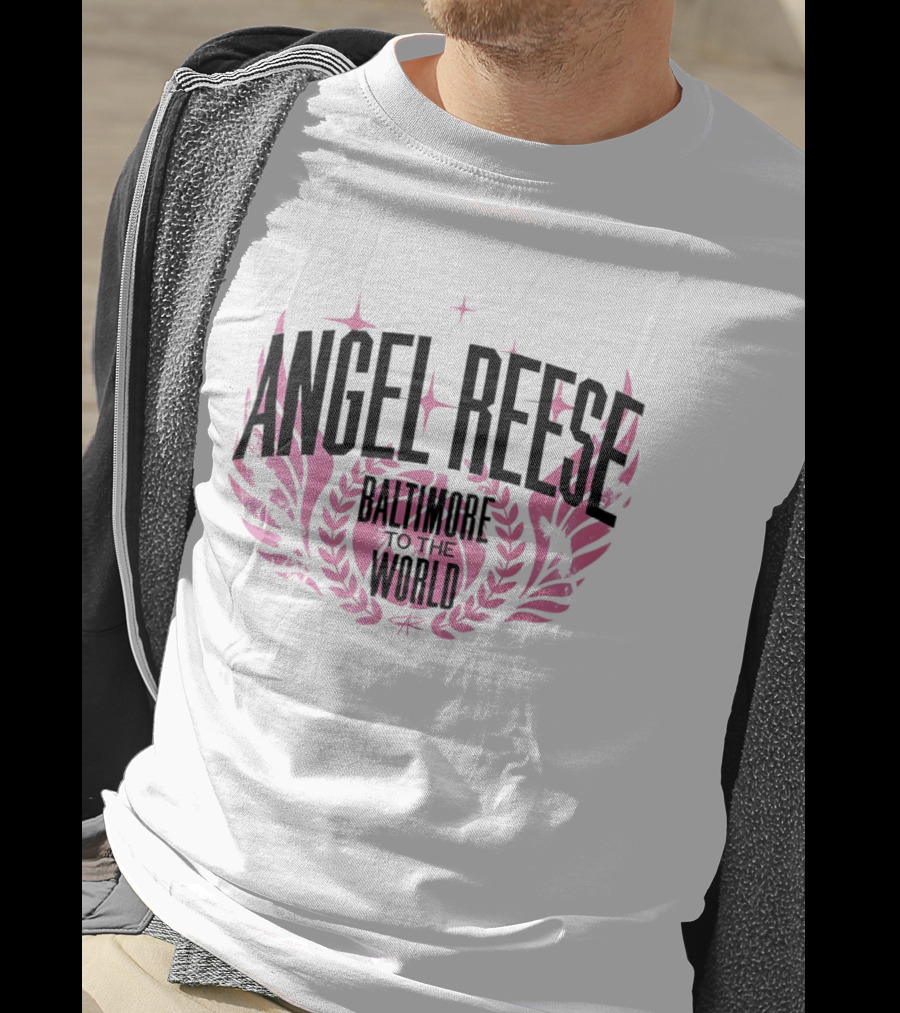 Angel Reese Baltimore To The World Basketball Wings And Stars T-Shirt