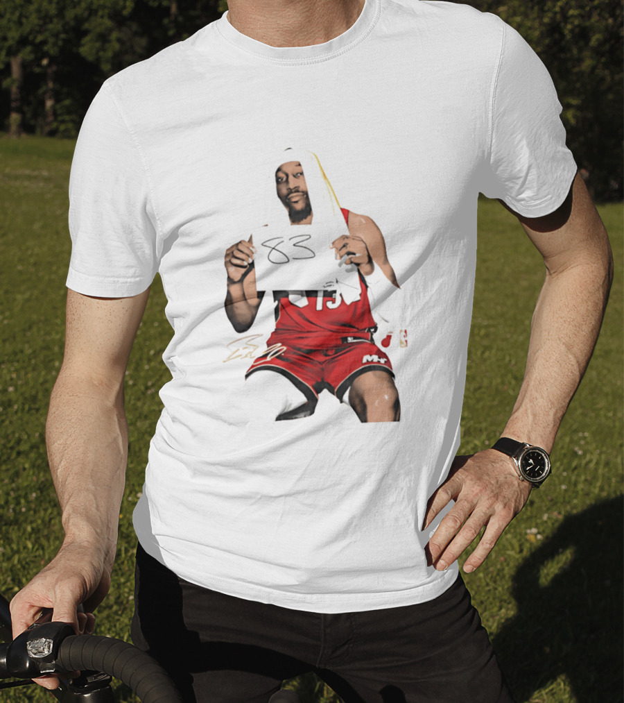 Bam 83 Miami Heat Bam Adebayo 13 Player Collage T-Shirt