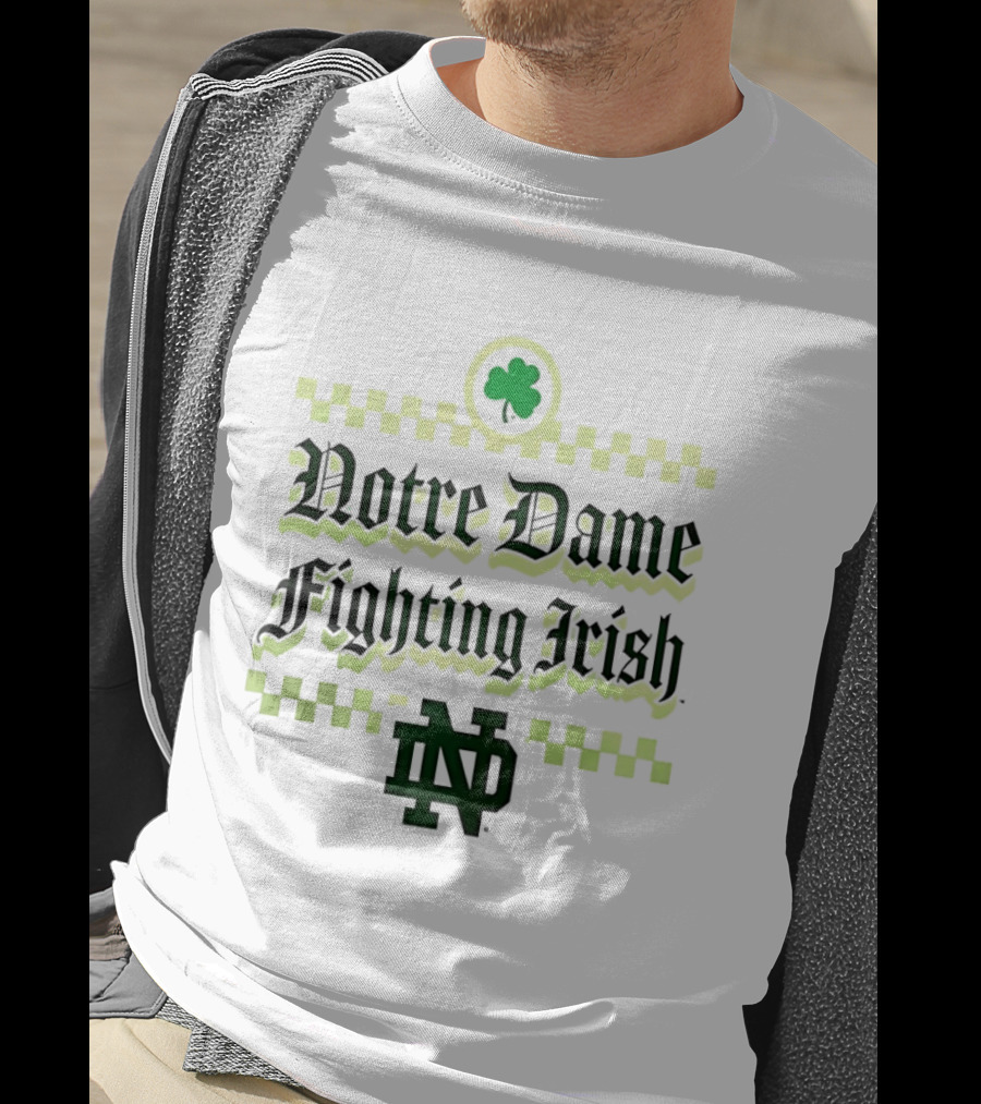 Notre Dame Fighting Irish ND Clover St Patrick's Day T-Shirt