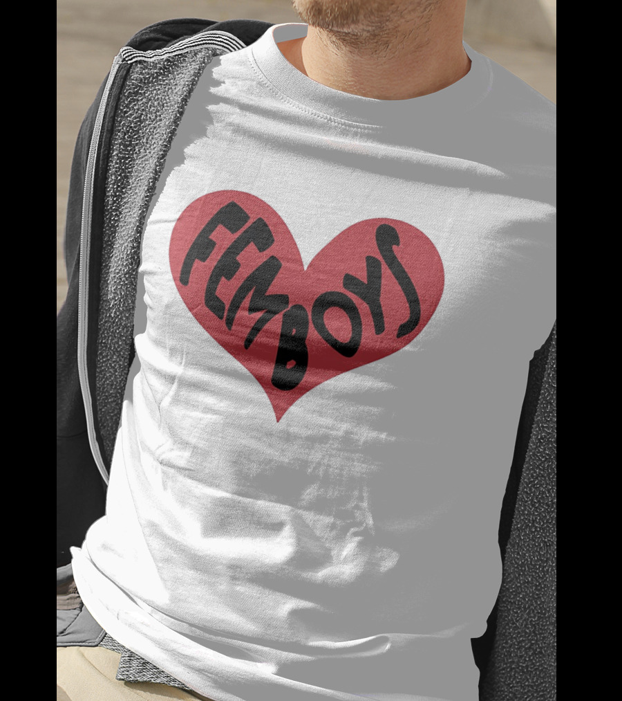 Femboys Heart Shape Bold Letters T-Shirt
