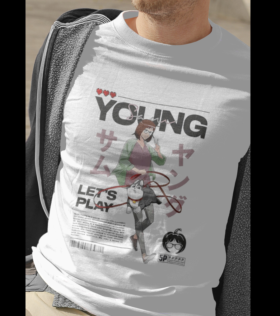 Let's Play Sam Young Magazine Cover Anime T-Shirt