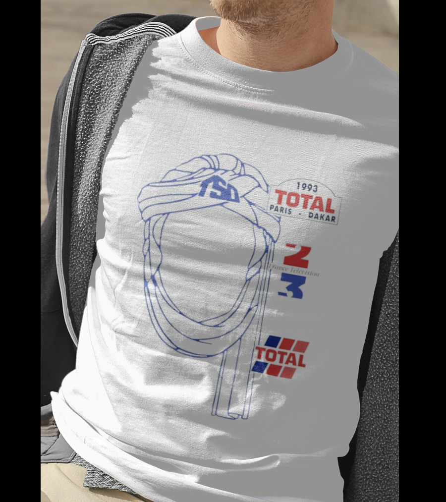 Vintage 1993 Paris Dakar Total Racing Adventure T-Shirt