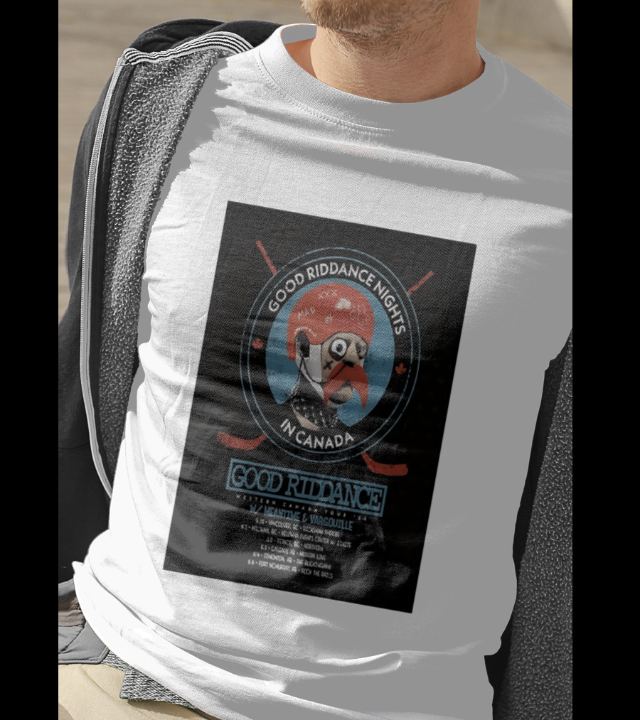 Good Riddance Nights In Canada Western Tour 2026 With Meantime And Vargouille T-Shirt