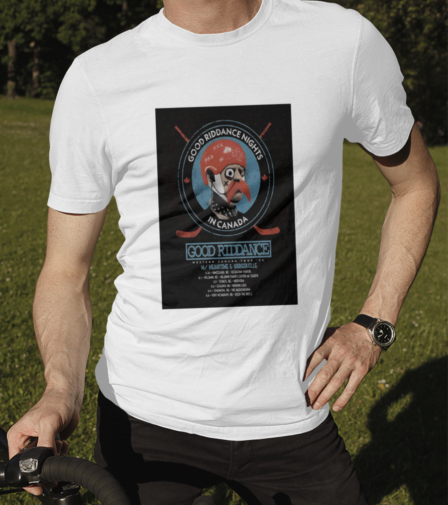Good Riddance Nights In Canada Western Tour 2026 With Meantime And Vargouille T-Shirt