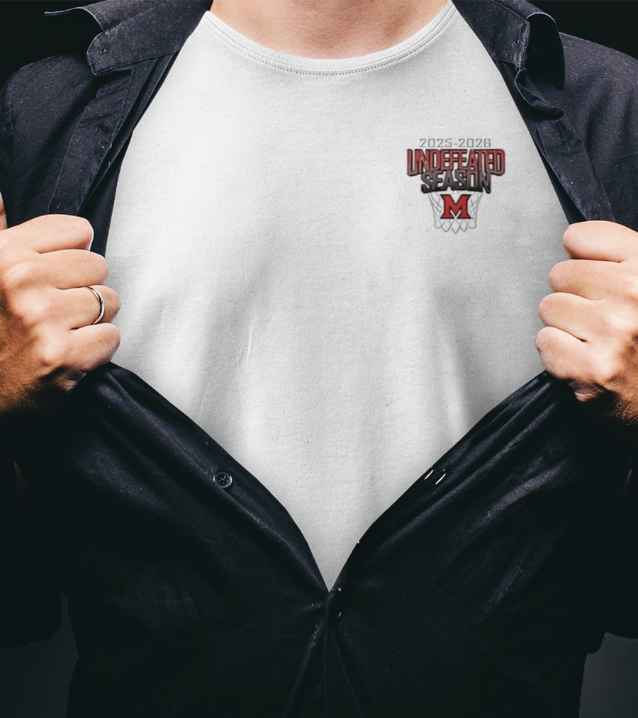 2025 2026 Undefeated Season Miami RedHawks Basketball M T-Shirt