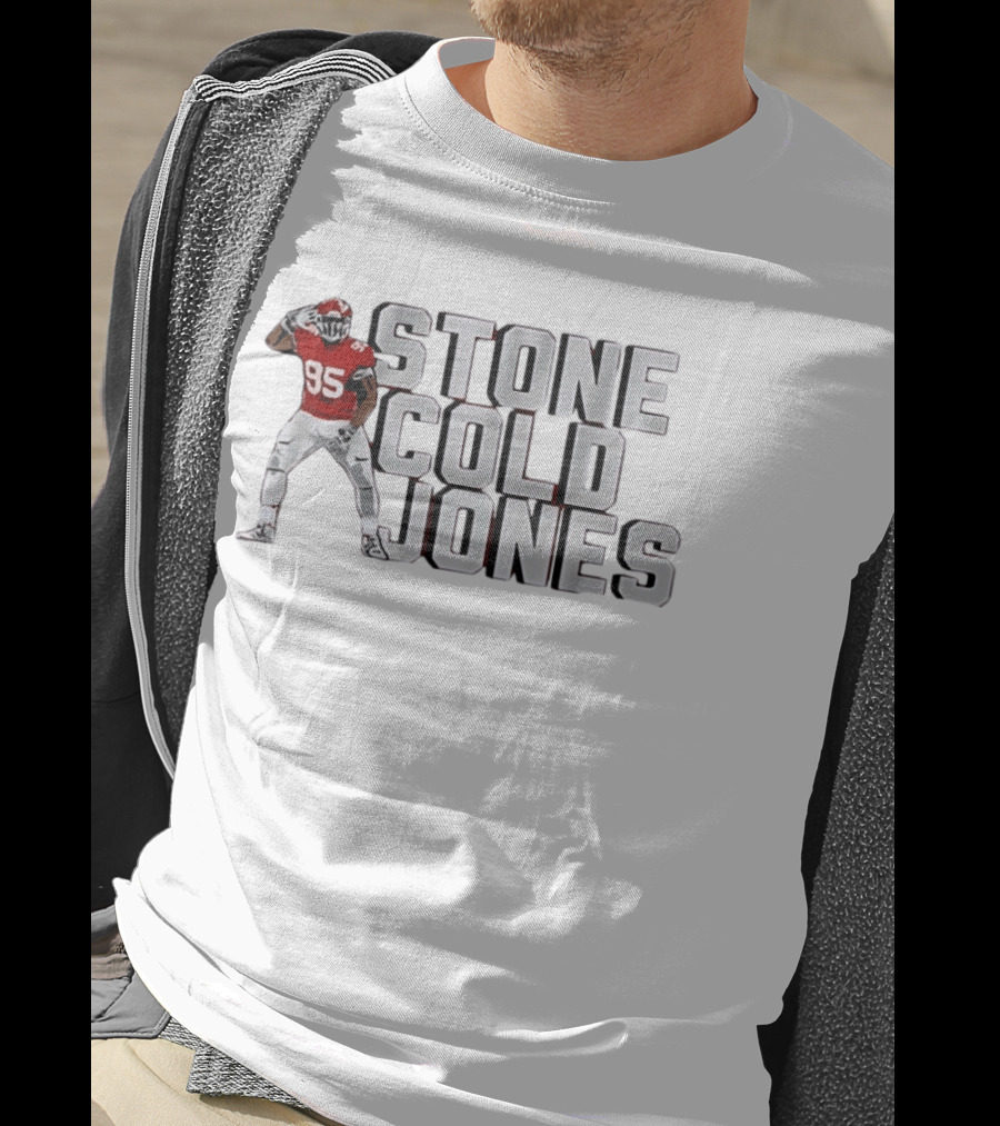 Kansas City Chiefs Stone Cold Jones 95 Chris Jones Red Football T-Shirt