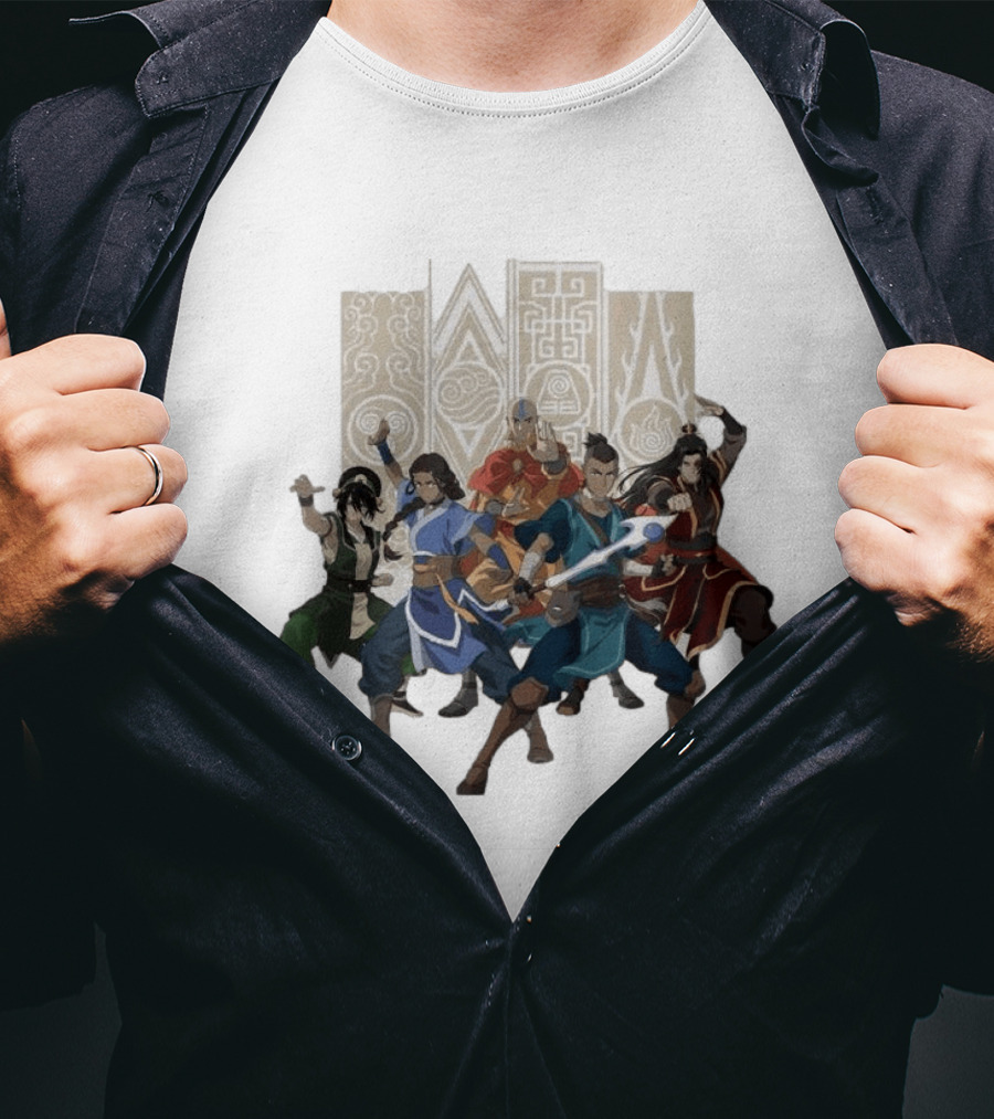 Complex Pop Avatar The Last Airbender Team Avatar Adults First Look T-Shirt
