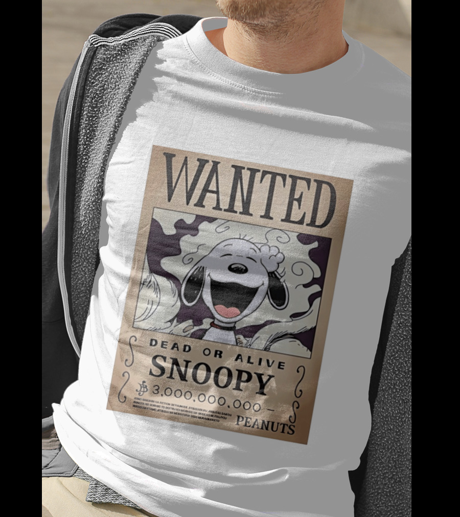 Wanted Dead Or Alive Snoopy Peanuts 3 Billion Bounty T-Shirt