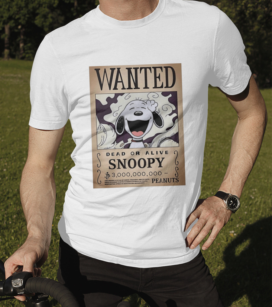 Wanted Dead Or Alive Snoopy Peanuts 3 Billion Bounty T-Shirt