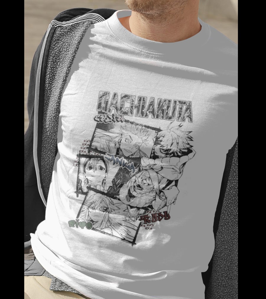 Gachiakuta Rudo Enjin Zanka And Riyo Group Manga Characters T-Shirt