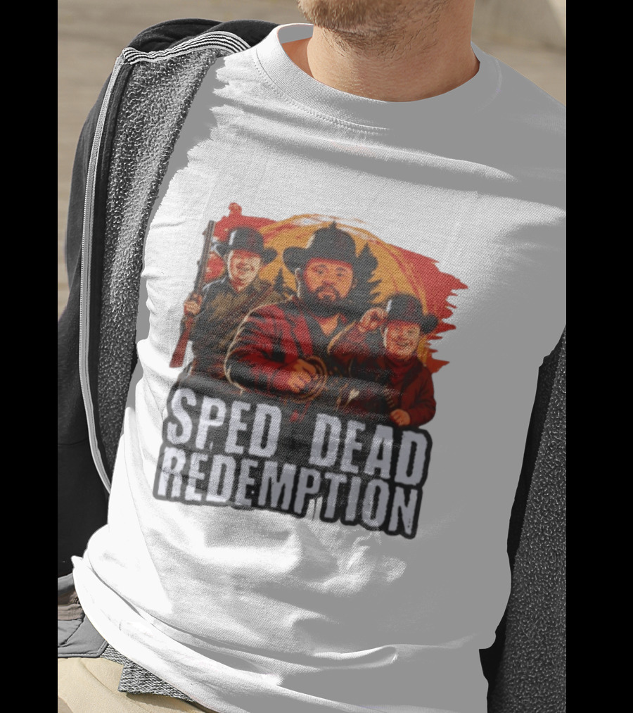 Sped Dead Redemption Parody Western Movie Cowboys T-Shirt