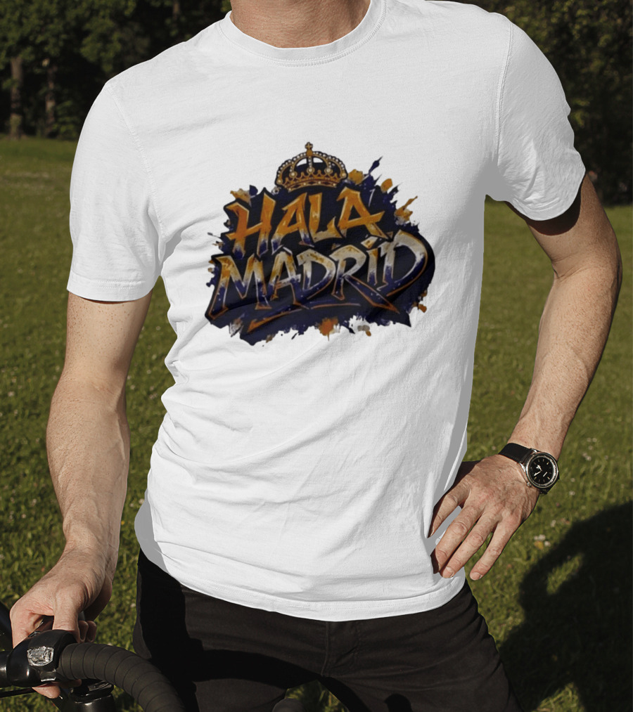 Hala Madrid Gold Crown Soccer Splash T-Shirt