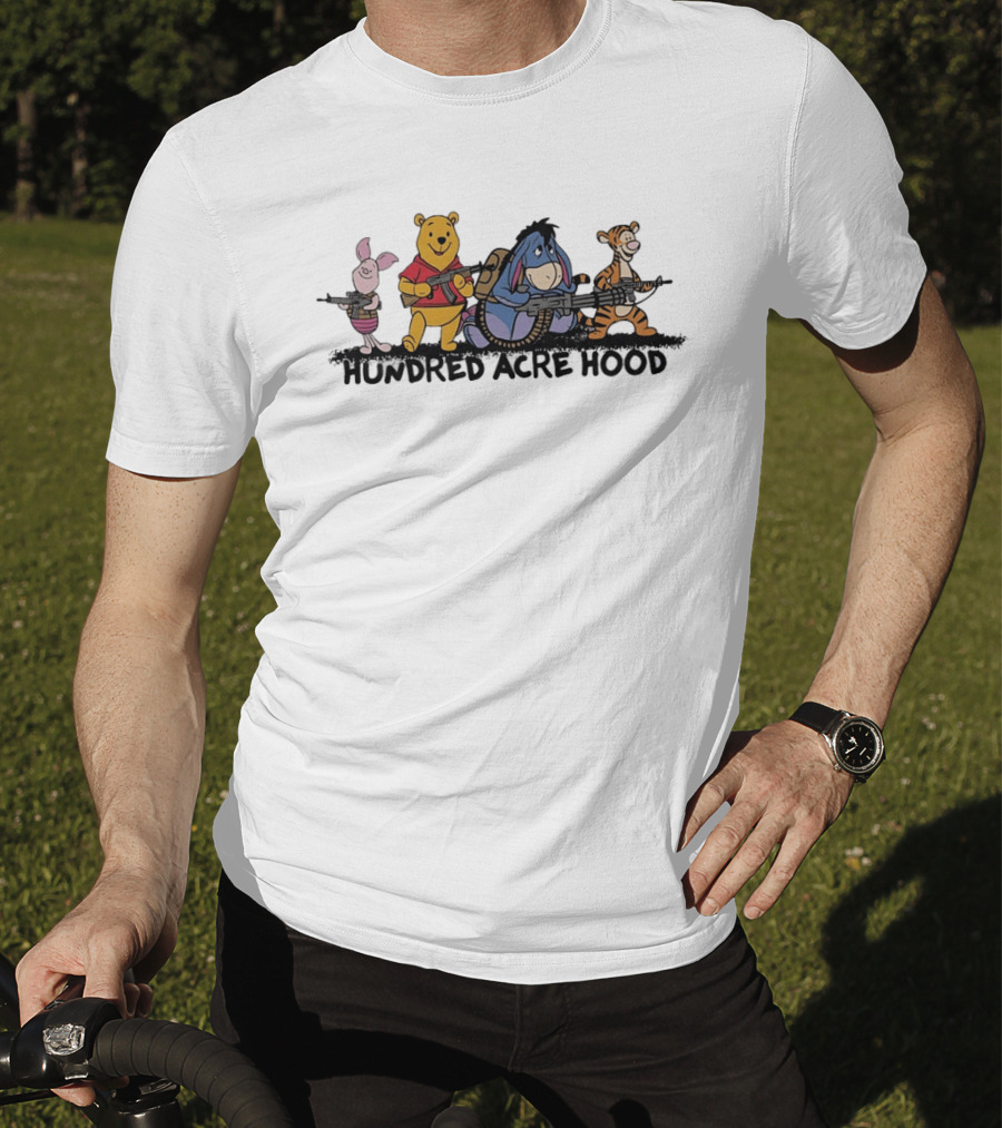 Hundred Acre Hood Winnie The Pooh Piglet Eeyore Tigger Characters T-Shirt
