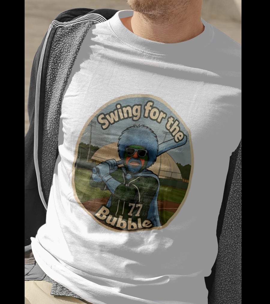 Swing For The Bubble 77 Tulane Green Wave Baseball T-Shirt