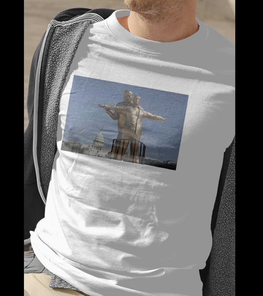 Donald Trump Jeffrey Epstein Titanic Pose White House Sculpture T-Shirt