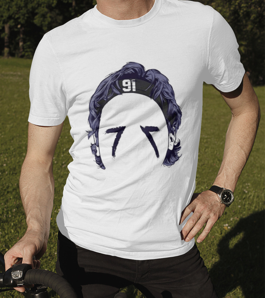 91 Headband Purple Hair Eye Black T-Shirt