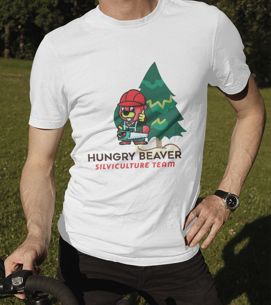 Hungry Beaver Silviculture Team Chainsaw And Tree T-Shirt