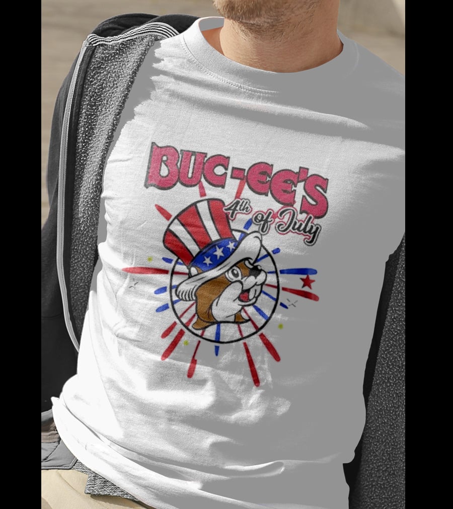 Buc Ee's 4th Of July Celebration Patriotic Beavers And Stars T-Shirt