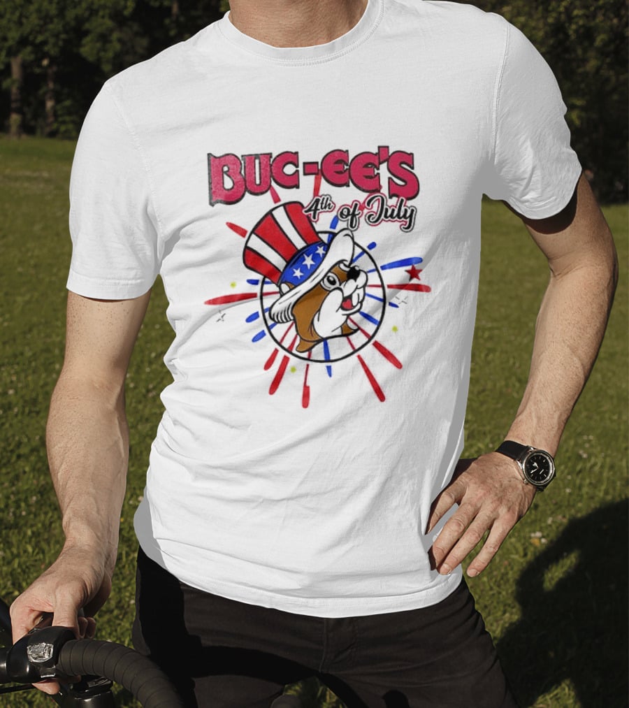 Buc Ee's 4th Of July Celebration Patriotic Beavers And Stars T-Shirt