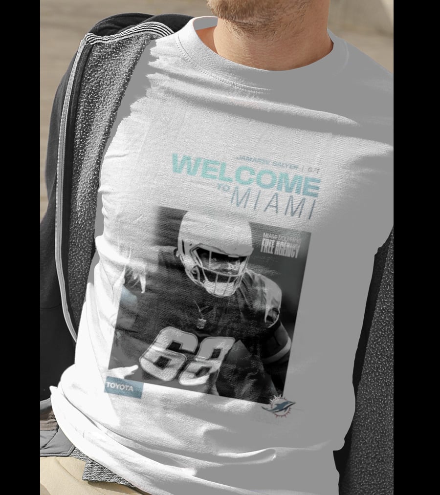 Jamaree Salyer Welcome To Miami Dolphins NFL Number 68 Fan T-Shirt