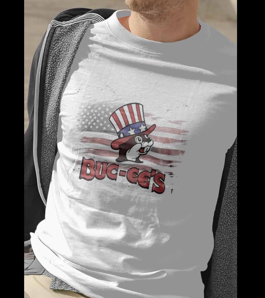 Buc Ee's American Flag Hat 250th Anniversary Celebration T-Shirt