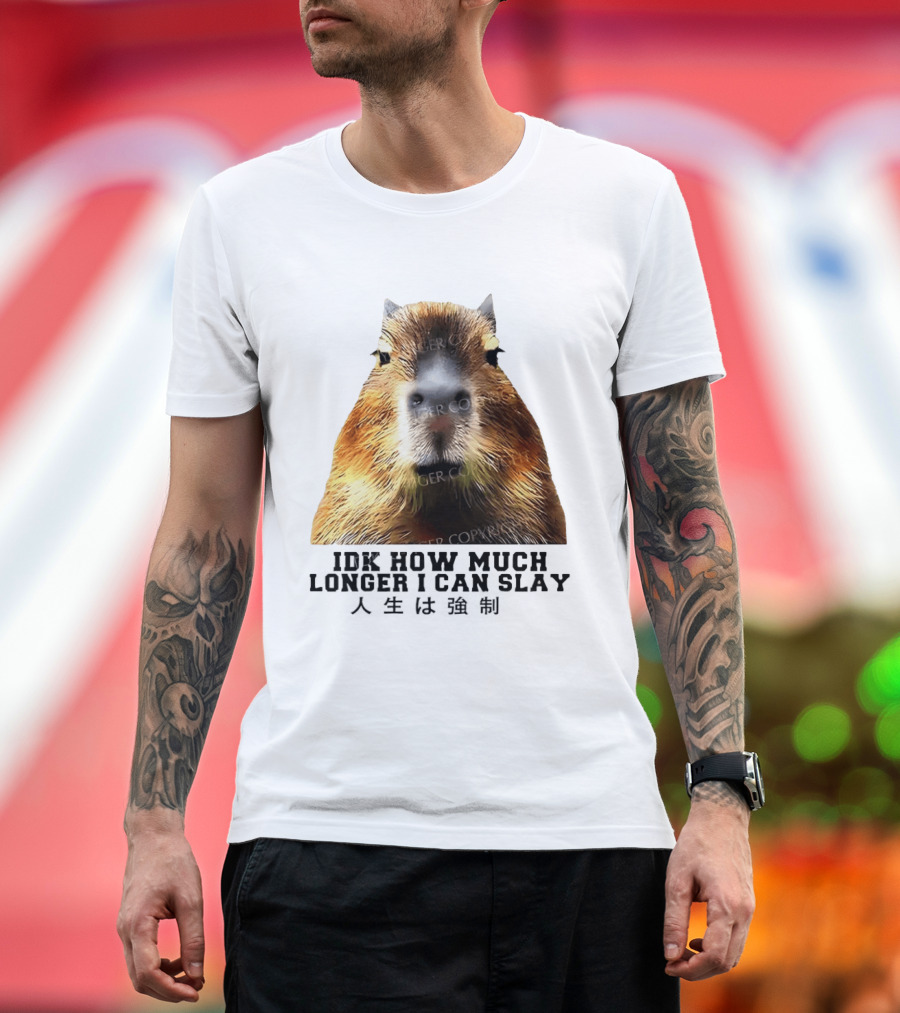 Capybara Idk How Much Longer I Can Slay T-Shirt